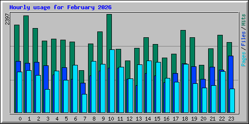 Hourly usage for February 2026