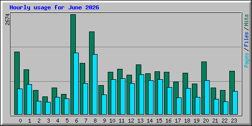 Hourly usage for June 2026