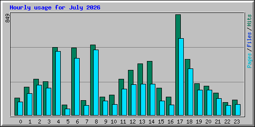 Hourly usage for July 2026